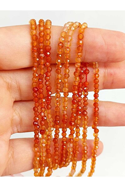 Yasamtohumu 2,5 mm ahat kameni niz - polubrătala (dužina 17 cm) (45462)