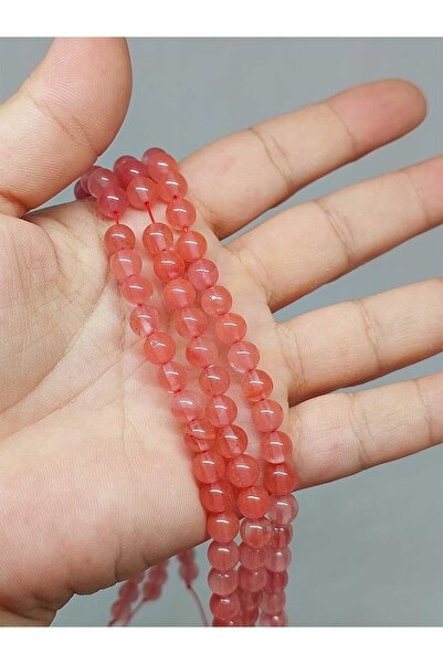 Yasamtohumu Brățară din piatră de cuarț trandafir - jumătate de șuviță 6 mm, ...