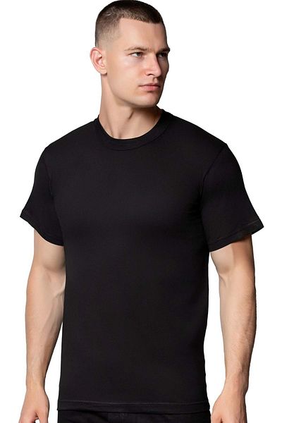 SEDEF YILDIZ Men's Combed Cotton Crew Neck Short Sleeve Undershirt
