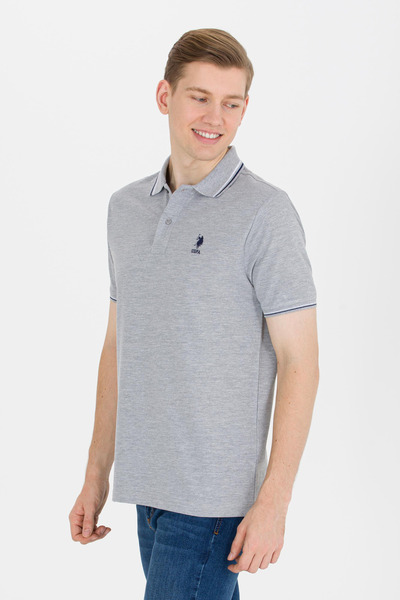 U.S. Polo Assn. Γκρι ανδρικό μπλουζάκι