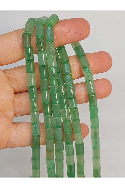 Yasamtohumu Πέτρα Aventurine - Μήκος βραχιολιού, κομμένος κύλινδρος 5,5x7,5 m...