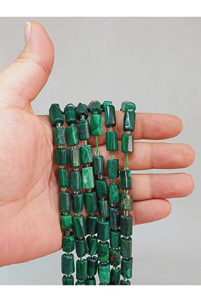 Yasamtohumu Duljina narukvice od malahitnog kamena - 7x12mm pola niza (49954)...