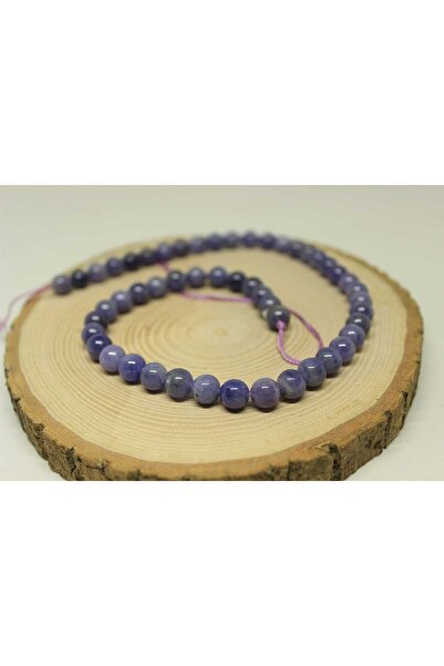 Yasamtohumu Brățară cu jumătate de șuviță cu pietre prețioase de tanzanit de 8 mm - lungime de 18 cm