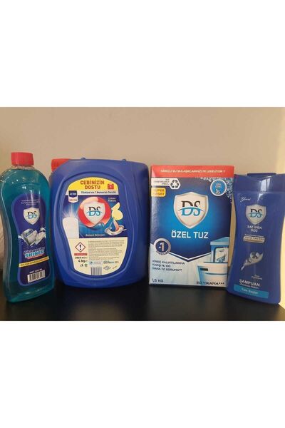 DERİNSU KİMYA 4 kg BULAŞIK DETERJANI+1.5 kg ÖZEL TUZ+500 ml PARLATICI+480 ml ...