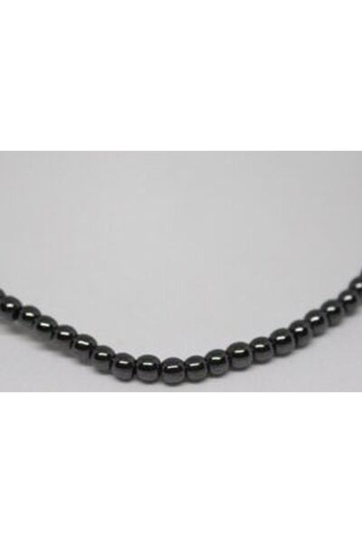 Yasamtohumu Brățară din piatră hematită de 4 mm și 18 cm lungime