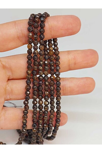 Yasamtohumu Brățară din piatră bronzită - tăiat fațetă, jumătate de șuviță 4 ...