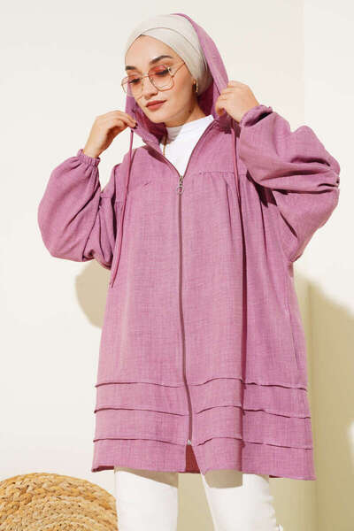 VOLT CLOTHİNG Μαύρο λινό γυναικείο φούτερ με κουκούλα από νυχτερίδα