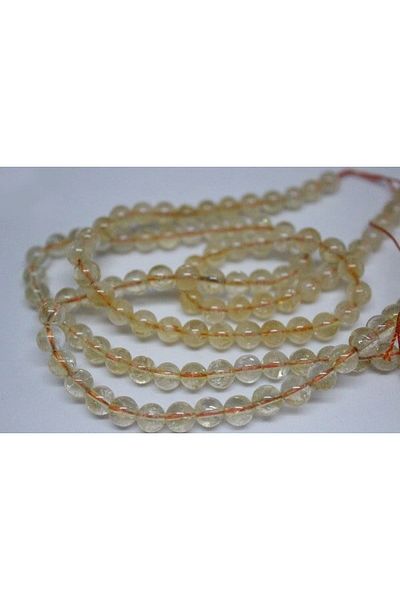 Yasamtohumu Brățară Citrine Stone Light Color 6mm Half Strand - Lungime 18cm