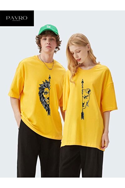 MEİLİFENG Sevgili Çift Kombinleri Aslan kaplan Tasarım 2 Li Ürün T-shirt