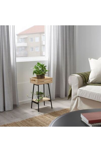 IKEA Ahşap Vaniljstang Çam-siyah Çiçeklik 55cm 55 cm Kahverengi