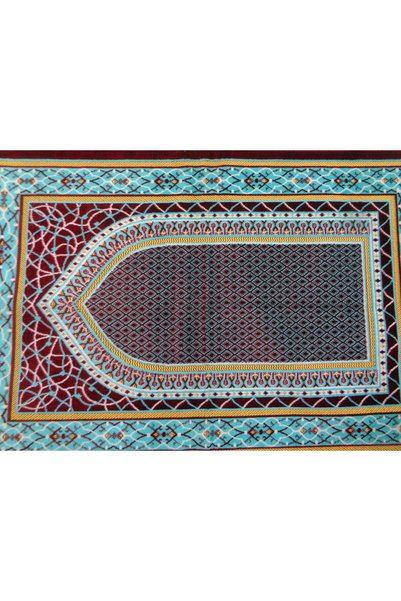 ŞAHMERDANOĞLU Şahmerdanoğlu 110X70Cm Silvery Velvet with Magnificent Prayer, Thick & Soft Prayer Rug 4408