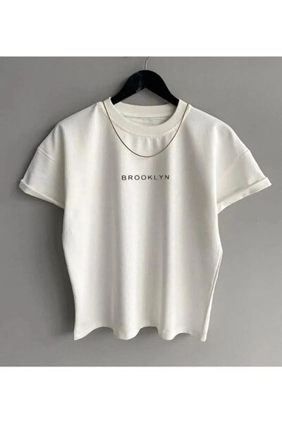 MEİLİFENG Tricou oversize unisex cu imprimeu Brooklyn - mânecă scurtă, decolteu