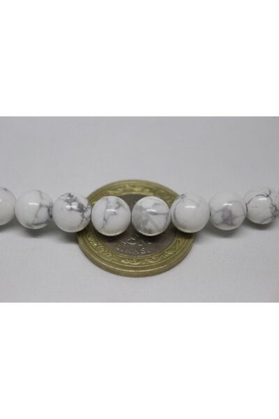 Yasamtohumu Narukvica od pola niza za 8mm howlite kamen - dužina 18cm