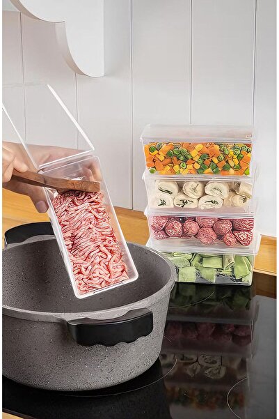 Zariff Evim 10Pcs 2000ml Self-Lid Suitable for Deep Freezer Storage Container Organizer