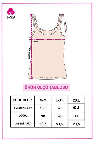 koza iç giyim Women's 2-Piece Thick Strap Lycra Tank Top