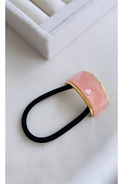 VNS Accessories مشبك مطاطي بتفاصيل عظمة معدنية بيرليسسينت
