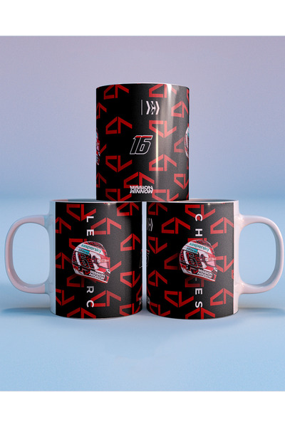 FNBX كوب قهوة أبيض مطبوع من تشارلز لوكلير 16