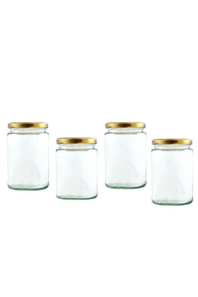 Paşabahçe 4'lü Cam Kavanoz Gold Kapaklı ^660 Cc (0,66 Litre) 4 Adet