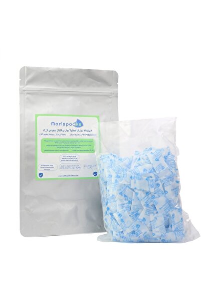 Marispacks 0,5 G X 250 Adet Silikajel Nem Alıcı Paket (aihua Paper, Alüminyum Doypack Ambalajda)