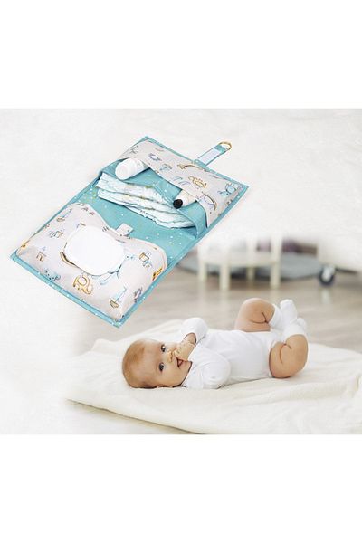ALAS Baby Changing Mat and Bag (DIAPER-WET WIPES ETC.)