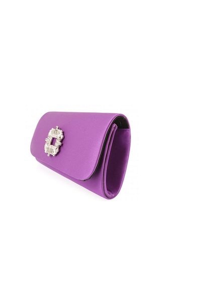 DGN Purple Satin Women's Evening Dress Clutch Bag - 65883152