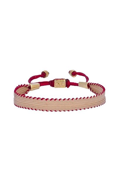 Juju Beige&red Whimsy Thick Rope Bracelet