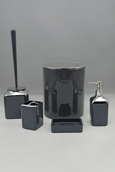 Digithome 5 Piece Square Bathroom Set Smoked – PBY-102 C320.049