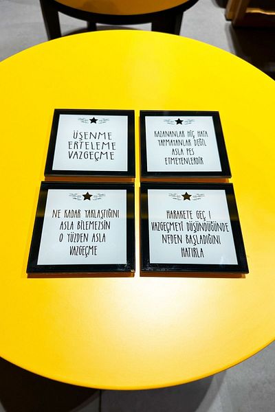 Decorita Personal Motivation Set of 4 - Glass Coaster, 10cm x 10cm