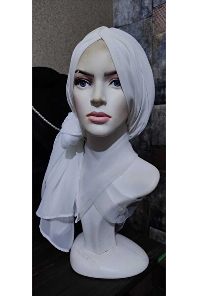 ABB شال بونيه مكسور باللون الأبيض