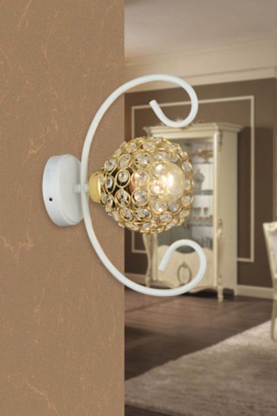 SONSUZ AYDINLATMA&AVİZE White Violet Crystal Modern Sconce