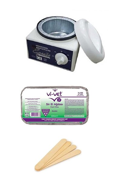 Genel Markalar Doğal Ağda Seti, Azulen Kalıp Ağda ve Ağda Makinesi ile pürüzs...