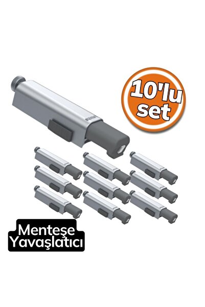 SAMET Star Yavaşlatıcı Menteşe Üstü Düz Plus Nikel 10'lu Set