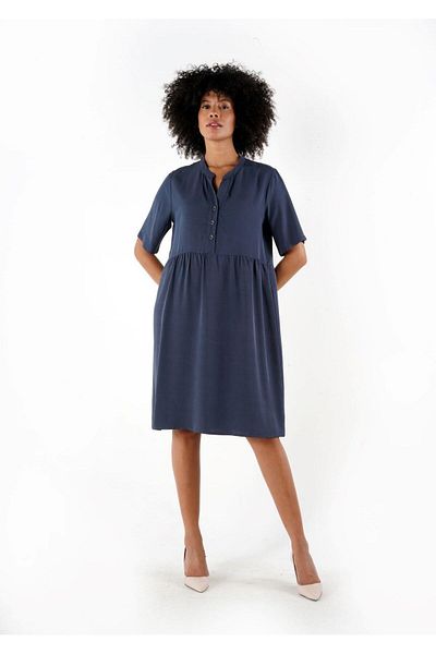 ALEXANDERGARDI Comfort φόρεμα με κουμπιά με γιακά - B24-384 00