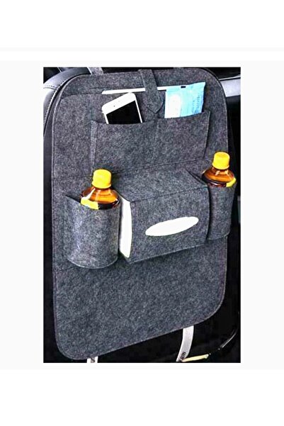 Ankaflex 1Pcs Gray Car Seat Back Organizer Organizer Cup Holder