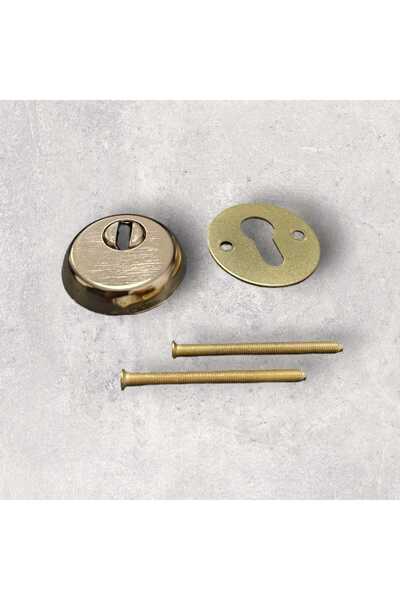 BY DORA DİZAYN Gold Renk Çelik Kapı Rozet ve Pul