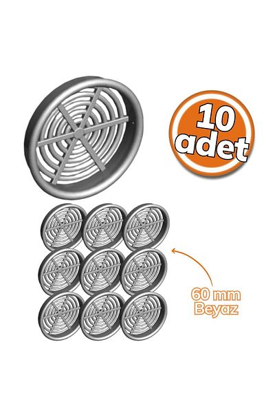 Albatur White 60mm Plastic Grille -Setof 10 0610