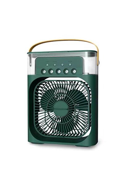 AET Taşınabilir Işıklı 5 Spreyli Vantilatör Buzlu Buharlı Vantilatör Mini Fan...