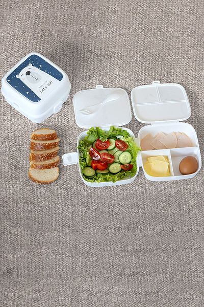 KORUCA Gondola Lunch Set 4 Compartments Lunch Box Children's Breakfast School Picnic Food Bag