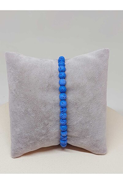 Yasamtohumu Браслет з лавового каменю синього кольору - 6 мм (52386)