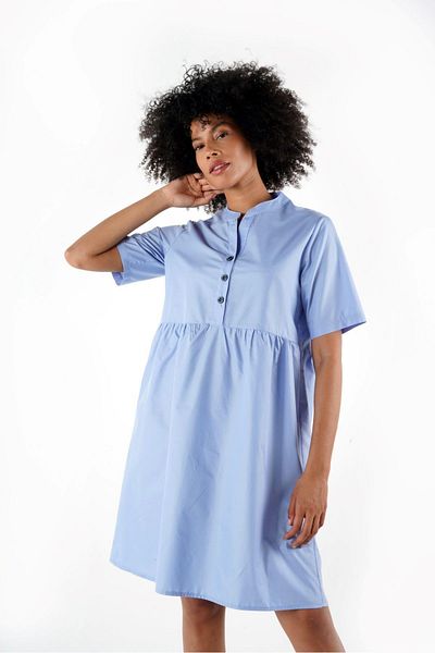 ALEXANDERGARDI Rochie confortabilă cu guler cu nasturi - B24-384 00