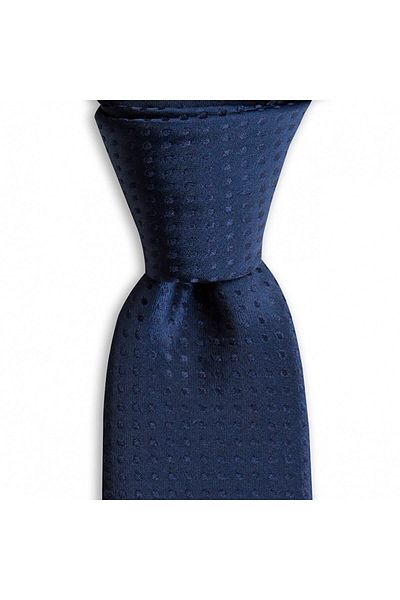 1001 Kravat Navy Blue Patterned 7.5 cm Wide Silk Tie