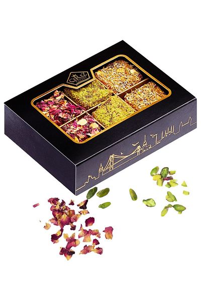 Çerez Pazarı 100g King Turkish Delight - Gift Box with Mixed Special Pistachios
