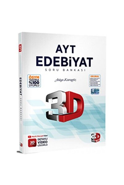 3D Yayınları 2025 AYT Edebiyat Soru Bankası 3D Süper Fiyat Ayraç Hediyeli