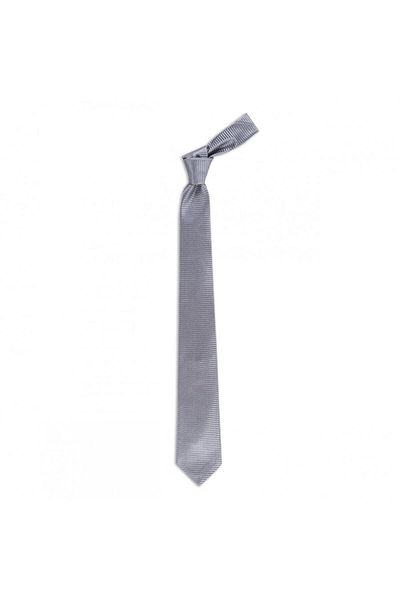 1001 Kravat Light Gray Colored 7.5 cm Wide Silk Tie