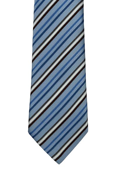 1001 Kravat Blue Striped 8 cm Wide Tie
