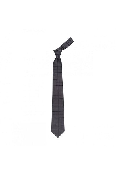 1001 Kravat Dark Gray Patterned 8 cm Wide Silk Tie