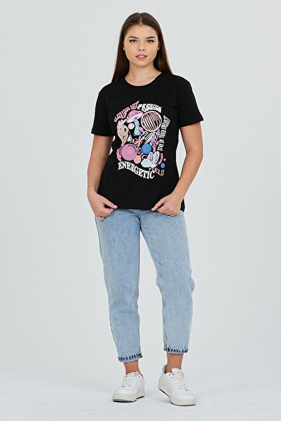 Kallisto De bază cu imprimeu frontal negru