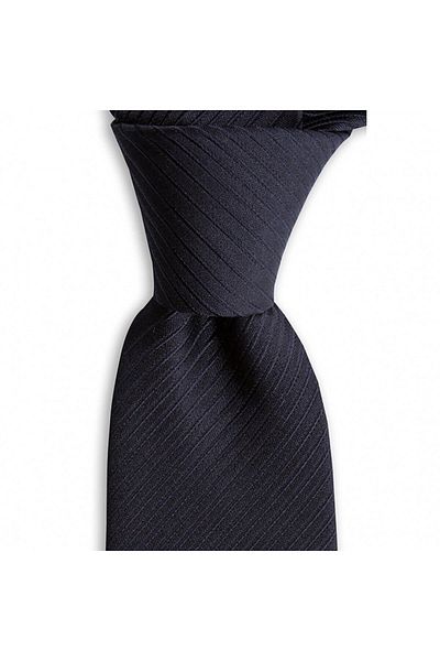 1001 Kravat Men's Black Striped 7 cm Wide Silk Tie