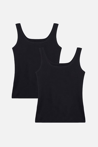 koza iç giyim Women's 2-Piece Thick Strap Camisole Tank Top