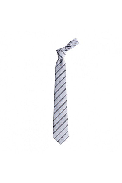 1001 Kravat Beige Striped 8 cm Wide Tie